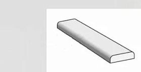 Притворная планка МДФ 2000х42х10мм для дверей ПВХ П-24 Белый